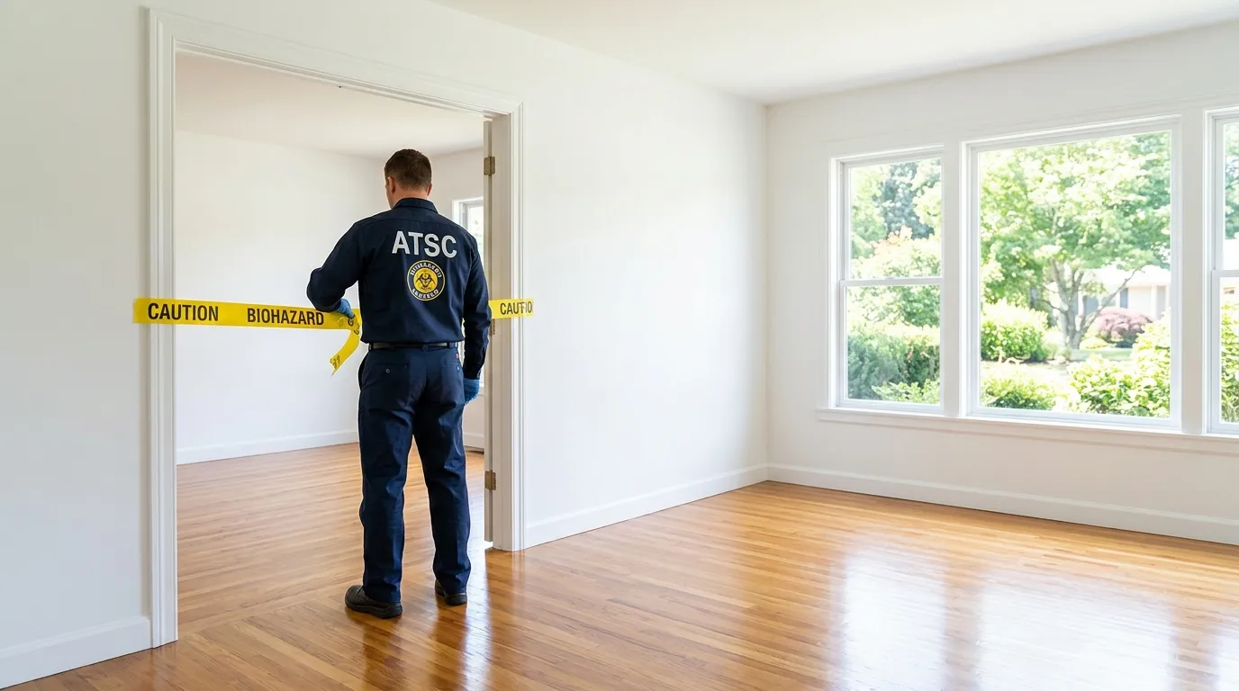 Certified biohazard cleanup crew performing Decomposition Cleanup in Selden